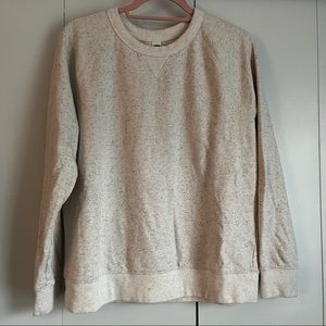 Old Navy tan speckled crew neck sweatshirt